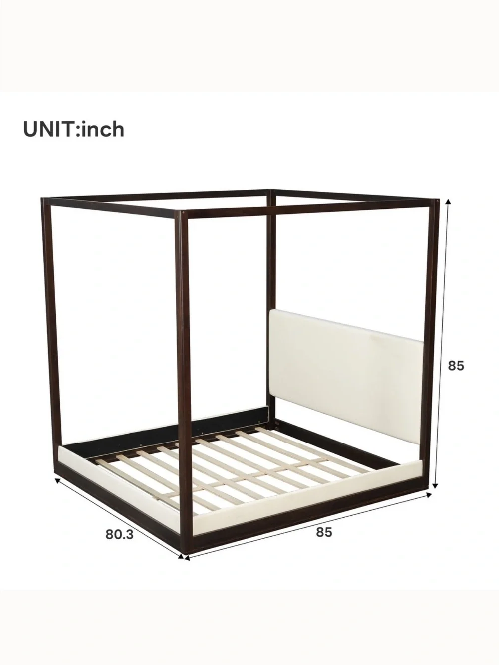 Cream and Brown Canopy Sheet Set by
